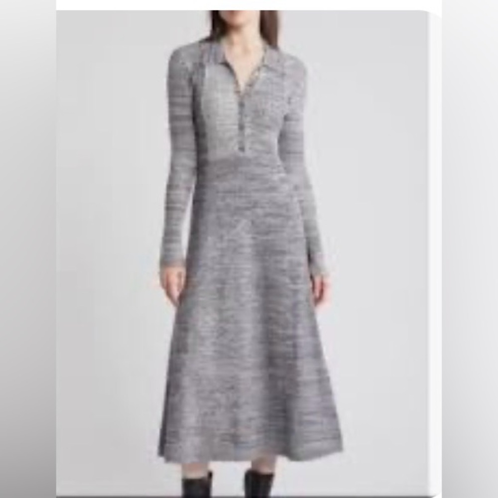 Treasure & Bond Heather Gray Long Sleeve Dress